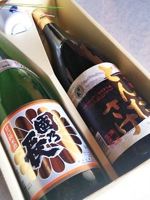 画像1: 日本酒　國乃長 芳醇酒　甘口　・　とんださけ　純米吟醸酒　1800ml　2本　猪口つきギフトBOXセット